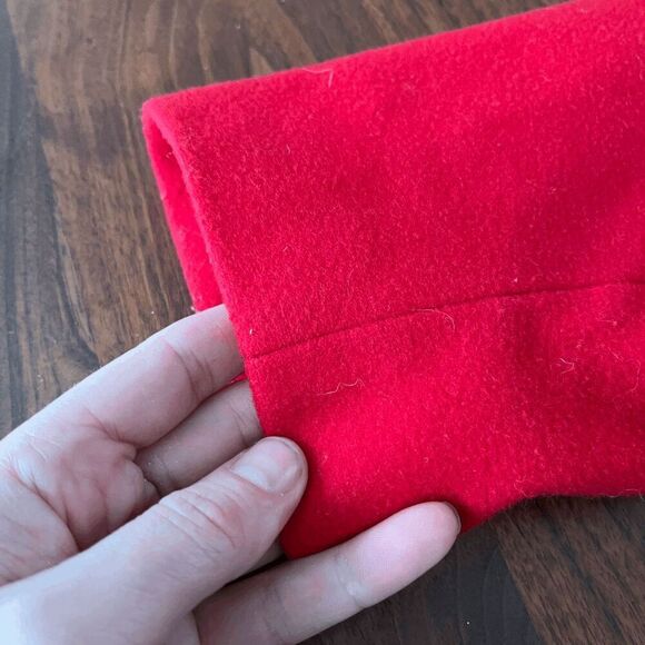 VTG Harvey Bernard Heavy Weight Singe Button Red Wool Cashmere Blend Blazer - SZ - Picture 7 of 7